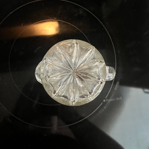Anchor Hocking Prescut Clear Cruet & Stopper (Star of David Pattern) - Picture 3 of 6